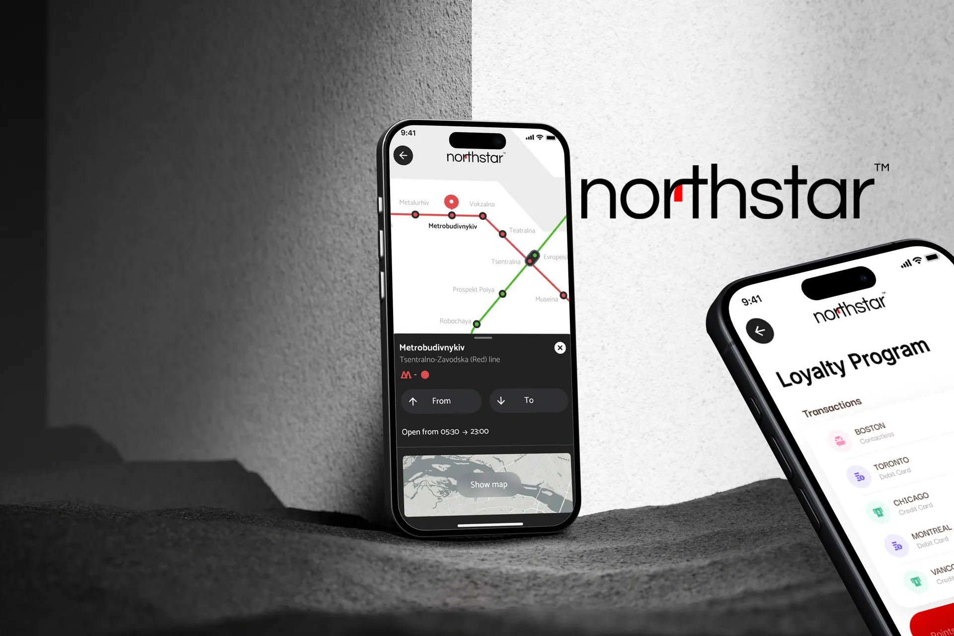 NorthStar transit experience screens